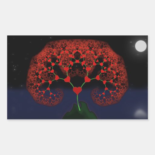 Arbre de l'amour avec l'autocollant de clair de lu