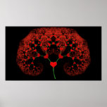 Arbre de l'amour - fractale de coeur affiches