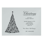 Arbre de Noël 311 tourbillonnant | SilverMetallic Invitation Personnalisable