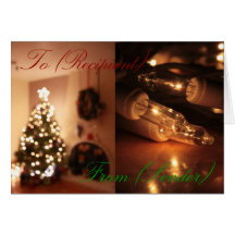 Arbre de Noël Bokeh et lumières de Noël Cartes