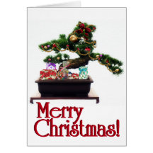 Arbre de Noël de bonsaïs Cartes