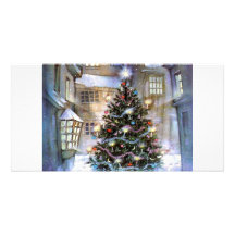 Arbre de Noël sur la rue Cartes De Vœux Avec Photo