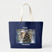 Arbre de Noël sur la rue Sac En Toile