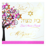 Arbre de PixDezines de la vie+Étoiles, bat mitzvah Faire-parts