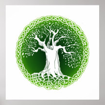 Arbre de sagesse (version verte) posters