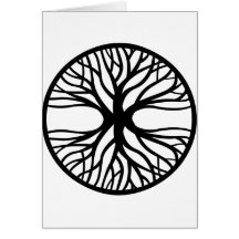 Arbre de tatouage de la vie carte de vœux