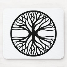 Arbre de tatouage de la vie tapis de souris