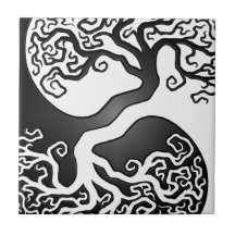 Arbre de Yin Yang Carreau En Céramique