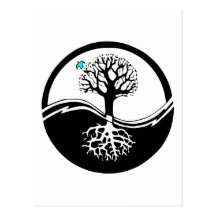 Arbre de Yin Yang Cartes Postales