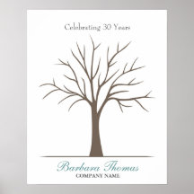 Arbre d'empreinte digitale de retraite posters