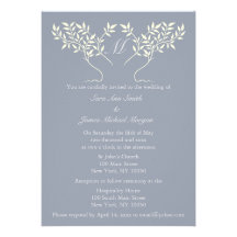 Arbre d'étain du mariage de la vie invitations personnalisées