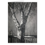 Arbre d'hiver - charbon de bois cartes