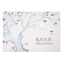 Arbre d'imaginaire épousant RSVP Faire-part