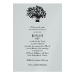 Arbre d'invitation de Mitzvah de barre d'argent de