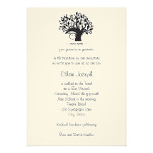 Arbre d'invitation de Mitzvah de barre du mariage 