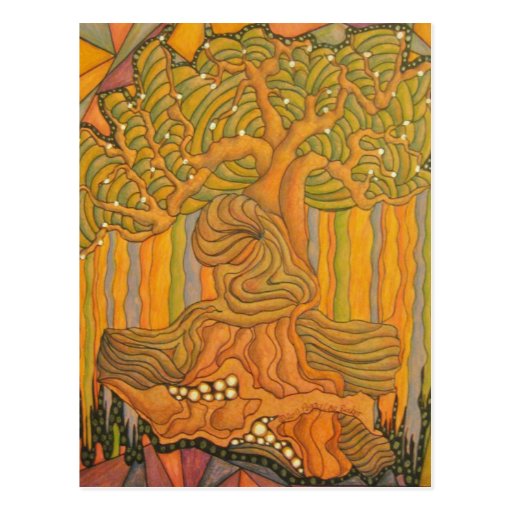 Arbre "en verre souillé" carte postale