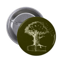 Arbre et un livre badge avec épingle