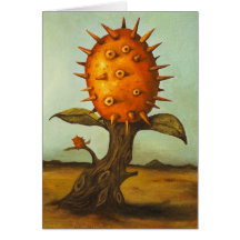 Arbre fruitier corné carte de vœux