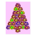 Arbre heureux de fleur carte postale