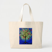 Arbre lunatique de la peinture de la vie sacs