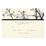 Arbre noir et blanc d'hiver épousant RSVP Faire-part Personnalisés