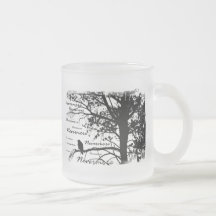 Arbre noir et de blanc plus jamais de Raven de sil Tasse À Café