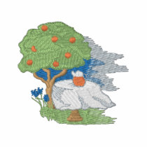 Arbre orange polos brodés