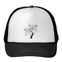 Arbre romantique tourbillonnant casquettes de camionneur