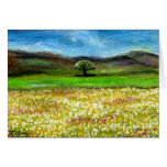 ARBRE SOLITAIRE EN THE FIELD, TOSCANE CARTE DE VŒUX