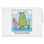 Arbre surdimensionné de bande dessinée de Noël Carte De Vœux