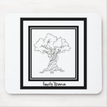 Arbre tordu de la Réunion de famille Tapis De Souris
