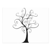 Arbre tourbillonnant carte postale