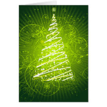 Arbre vert cartes de vœux