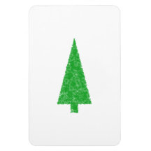 Arbre vert. Noël, sapin, arbre à feuillage persist Magnets Rectangulaire
