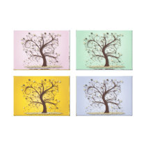 arbres de 4-Panel 4-Seasons impressions sur toile