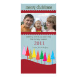 Arbres de Noël colorés - photocards de vacances Photocartes