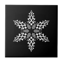 Arbres de Noël de flocon de neige d'illusion optiq Carreaux En Céramique