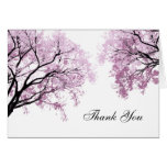 Arbres de rose en pastel - carte de remerciements cartes