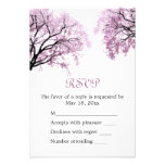 Arbres de rose en pastel - carte de RSVP invitations