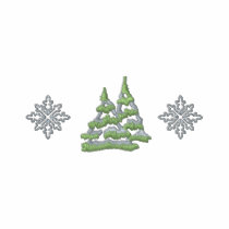 Arbres et flocons de neige polos brodés