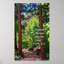 Arbres et vers de l'impression w/Scripture de chem Posters