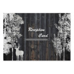 Arbres rustiques en bois de cerfs communs de carte modèle de carte de visite