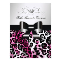Arc chic de léopard de 311 roses indien métallique invitations personnalisables
