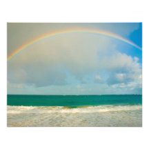 Arc-en-ciel au-dessus d'océan invitation personnalisable