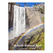 Arc-en-ciel aux automnes vernaux, Yosemite Carte Postale