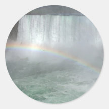 Arc-en-ciel dans l'automne de Niagara Adhésif Rond