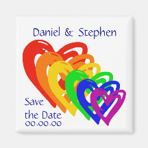Arc-en-ciel de coeurs magnets pour réfrigérateur