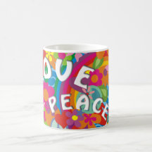 Arc-en-ciel de flower power mugs