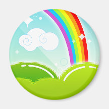 Arc-en-ciel de Kawaii et aimant mignon de nuage