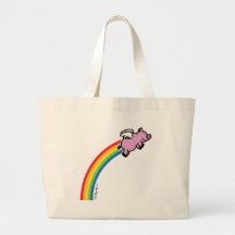 Arc-en-ciel de porc de vol sacs de toile
